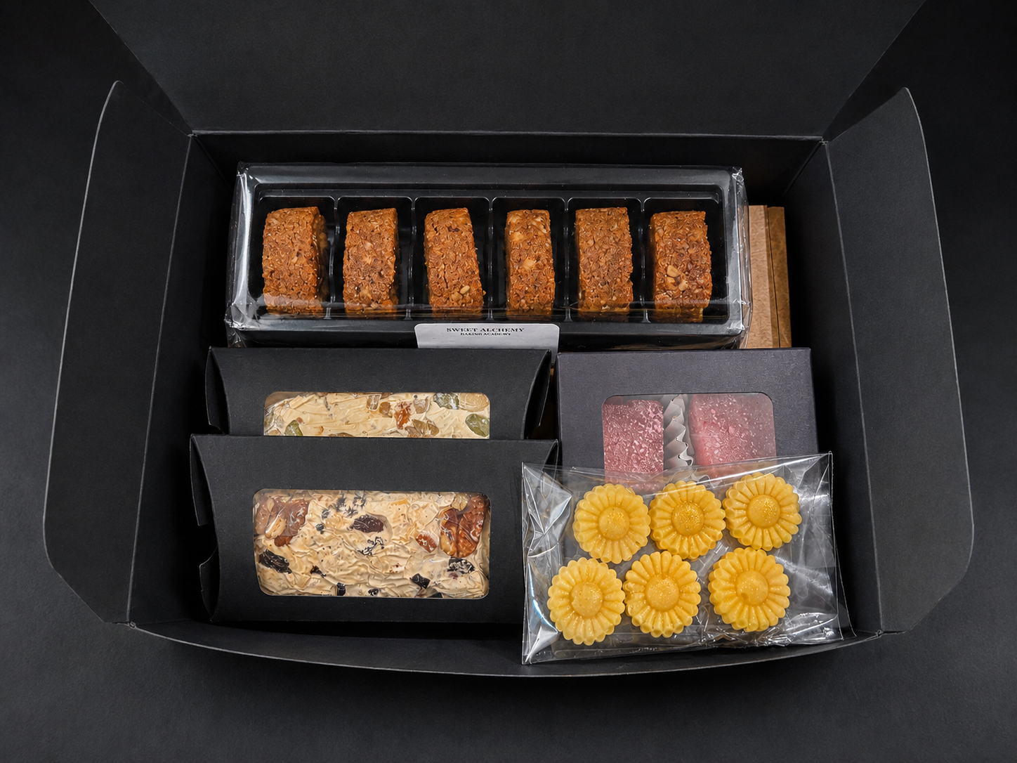 Petite gift box with assorted confections